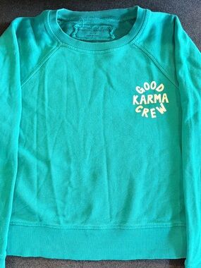 Spiritual Gangster Kids Teal 'Good Karma Crew' Sweatshirt